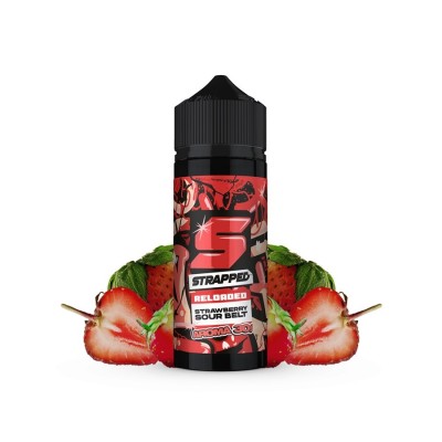 Strapped Reloaded Strawberry Sour Belt Flavour Shot 120ml Strapped Reloaded Strawberry Sour Belt Flavour Shot 120ml